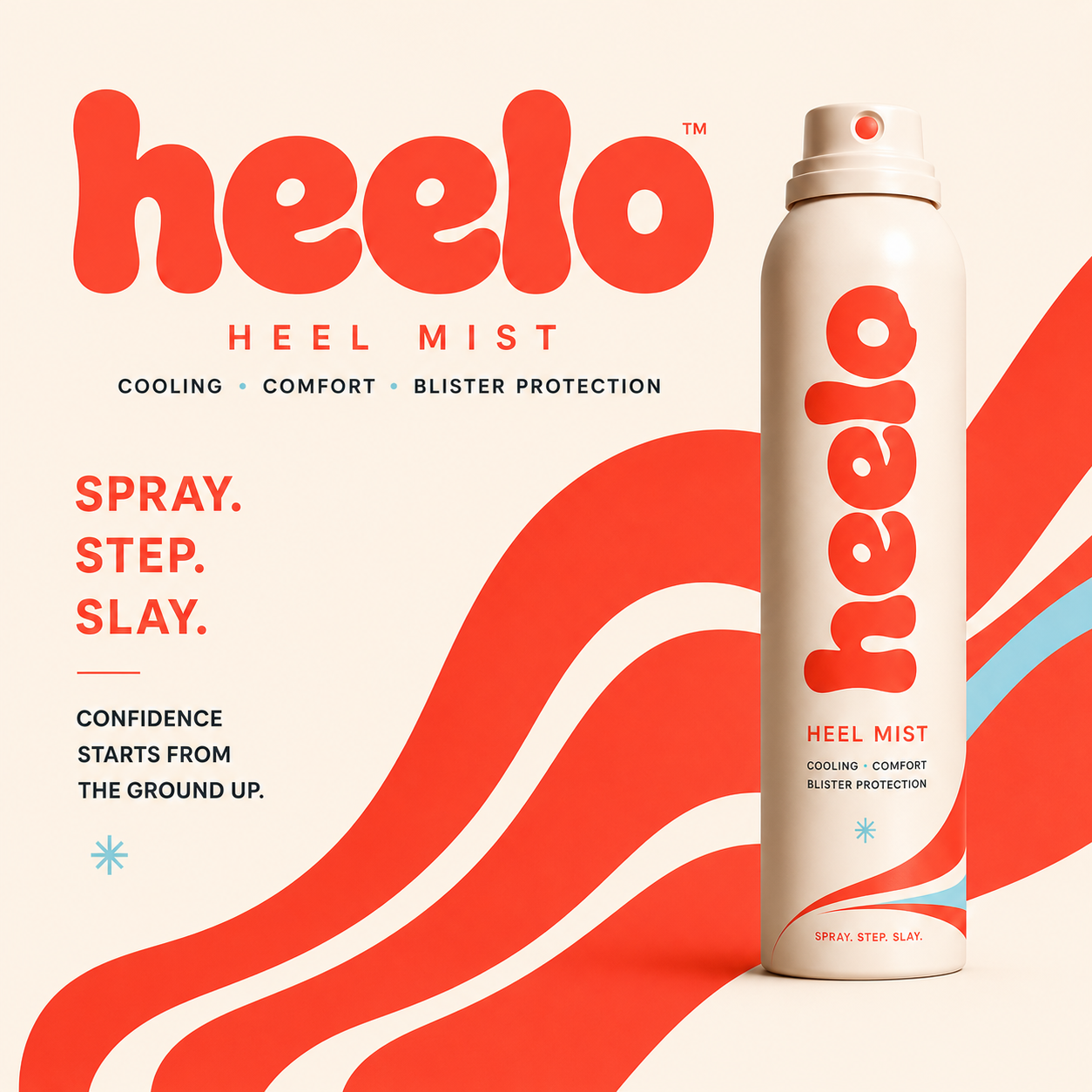 HEELO heel mist product poster